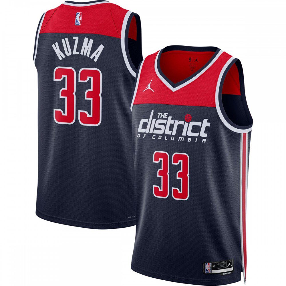 Kyle Kuzma Washington Wizards Jordan Brand 2022/23 Statement Edition Swingman Jersey - Navy-Pro Kit Vault | Brand New 26/27 Sports Jerseys
